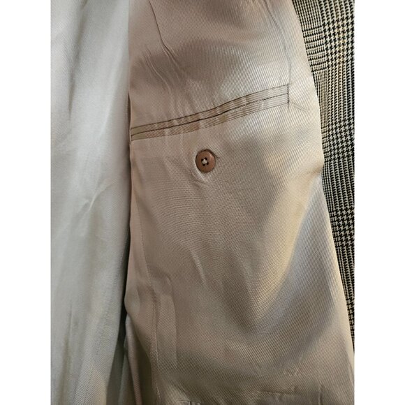 Oscar De La Renta Menswear Wool Plaid Houndstooth Sportcoat Men Size 42R - Picture 11 of 14